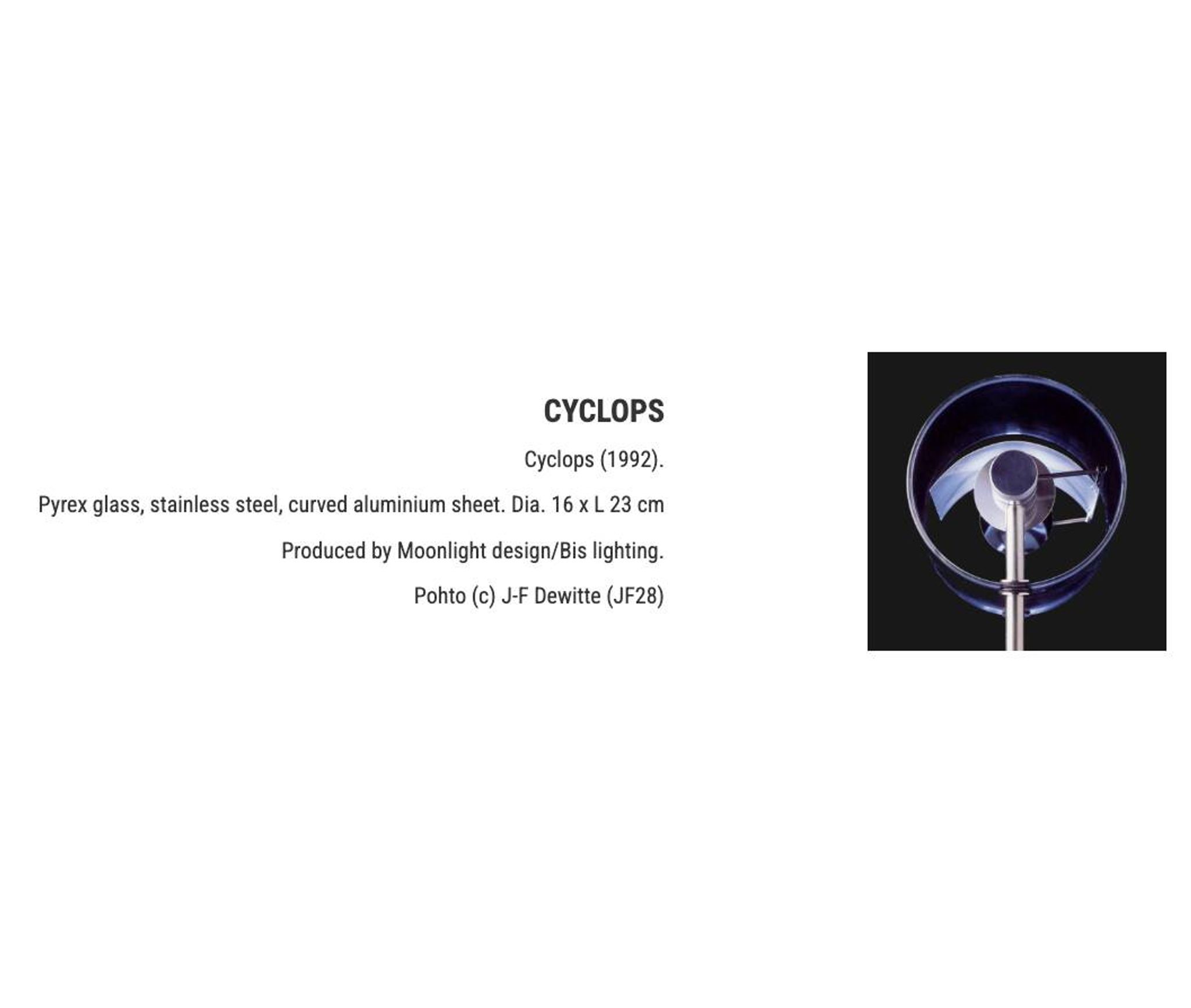 Paire d'appliques modernistes, Pierre Lallemand / Moonlight "Cyclops' 1992