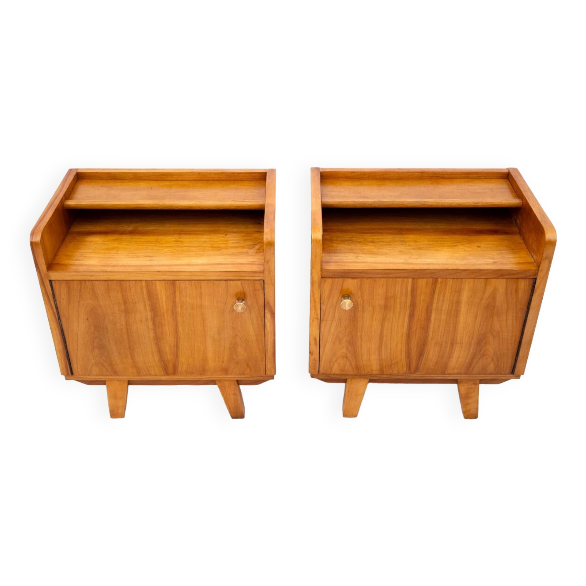 Pair of Art Deco bedside tables, Poland, 1950s.