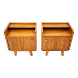 Paire de tables de chevet Art Déco, Pologne, années 1950.