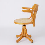 Thonet swivel armchair Beige Viennese braid