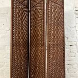 3-section rattan and wicker screen