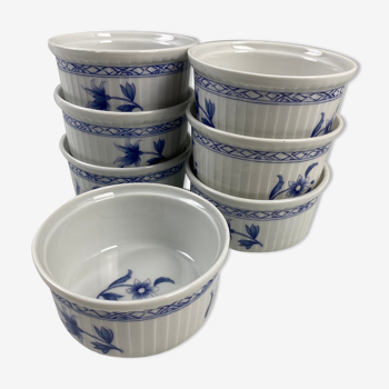 7 ramekins Porcelaine de Paris décor Old China