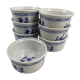 7 ramekins Porcelaine de Paris décor Old China
