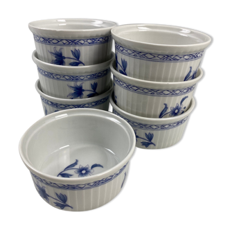 7 ramekins Porcelaine de Paris décor Old China