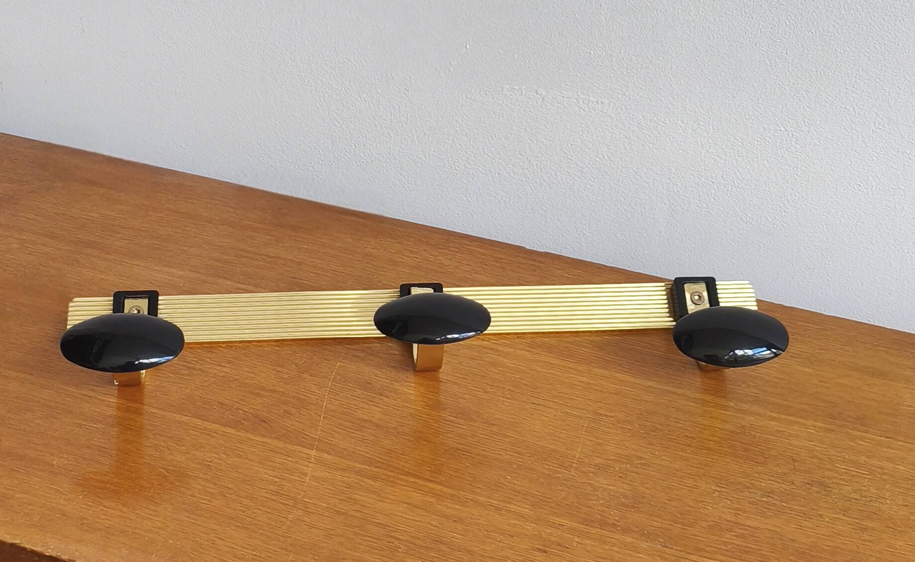 Evenlux wall coat rack with 3 hooks from the 1950s/60s.