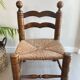 Chaise paille / bois dlg de Clarles Dudouyt