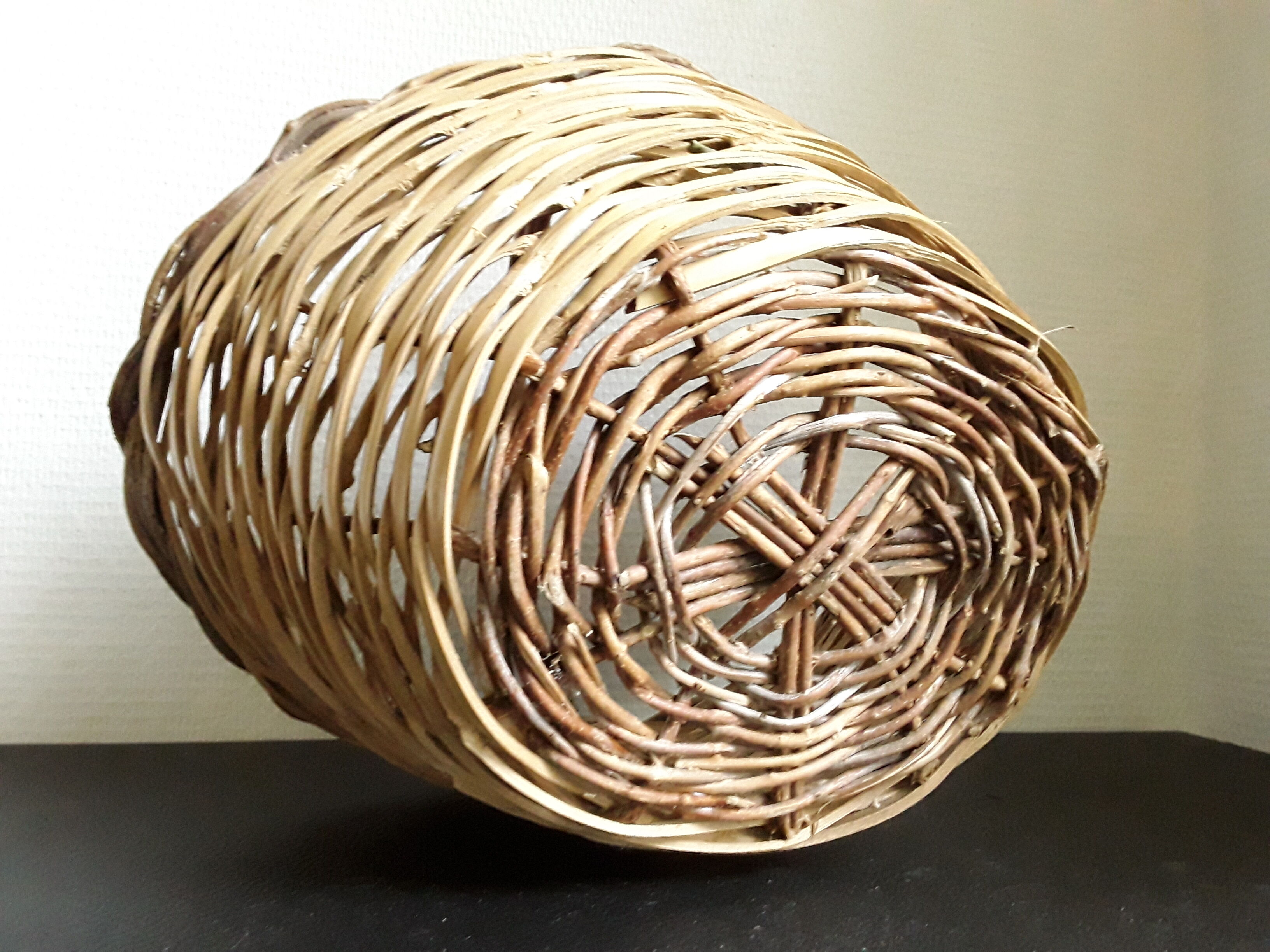 Panier rotin et osier vintage