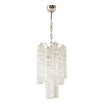 Venini, Tronchi glass chandelier, 1970s