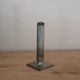 Soliflore or vintage candle holder in silver-plated metal – Fluted column on a square base