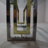 Vintage Chrome and Brass Dining Table by Zevi, Italy, 1970s