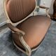 Antique Louis XVI style salon – Basket seat settee and 4 armchairs