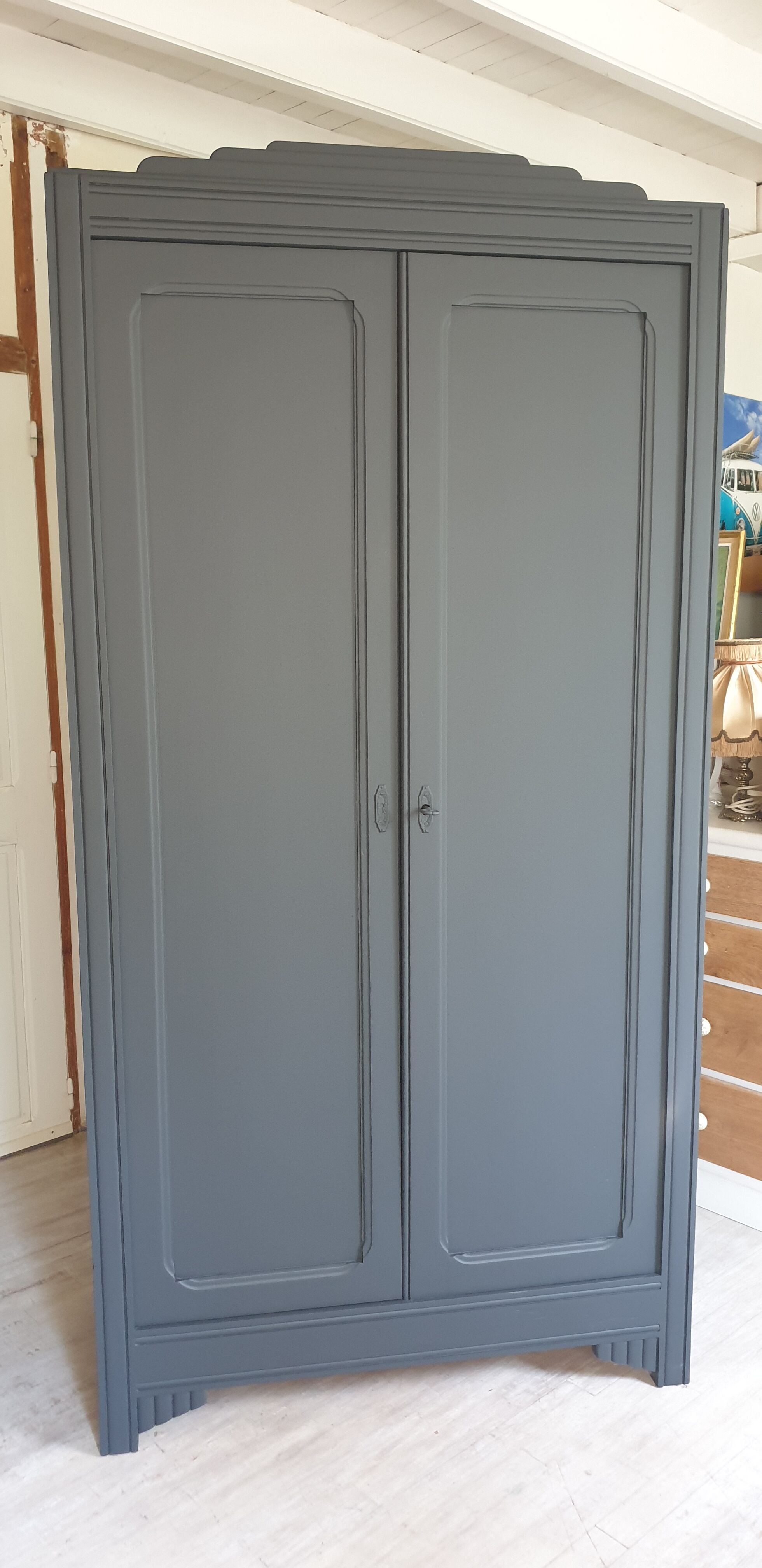 Art Deco grey wardrobe