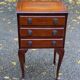 English Chippendale wooden bedside table