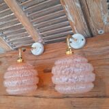 Clichy glass swan neck wall lights