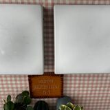 Pair of square wall or hanging lights from the 70s