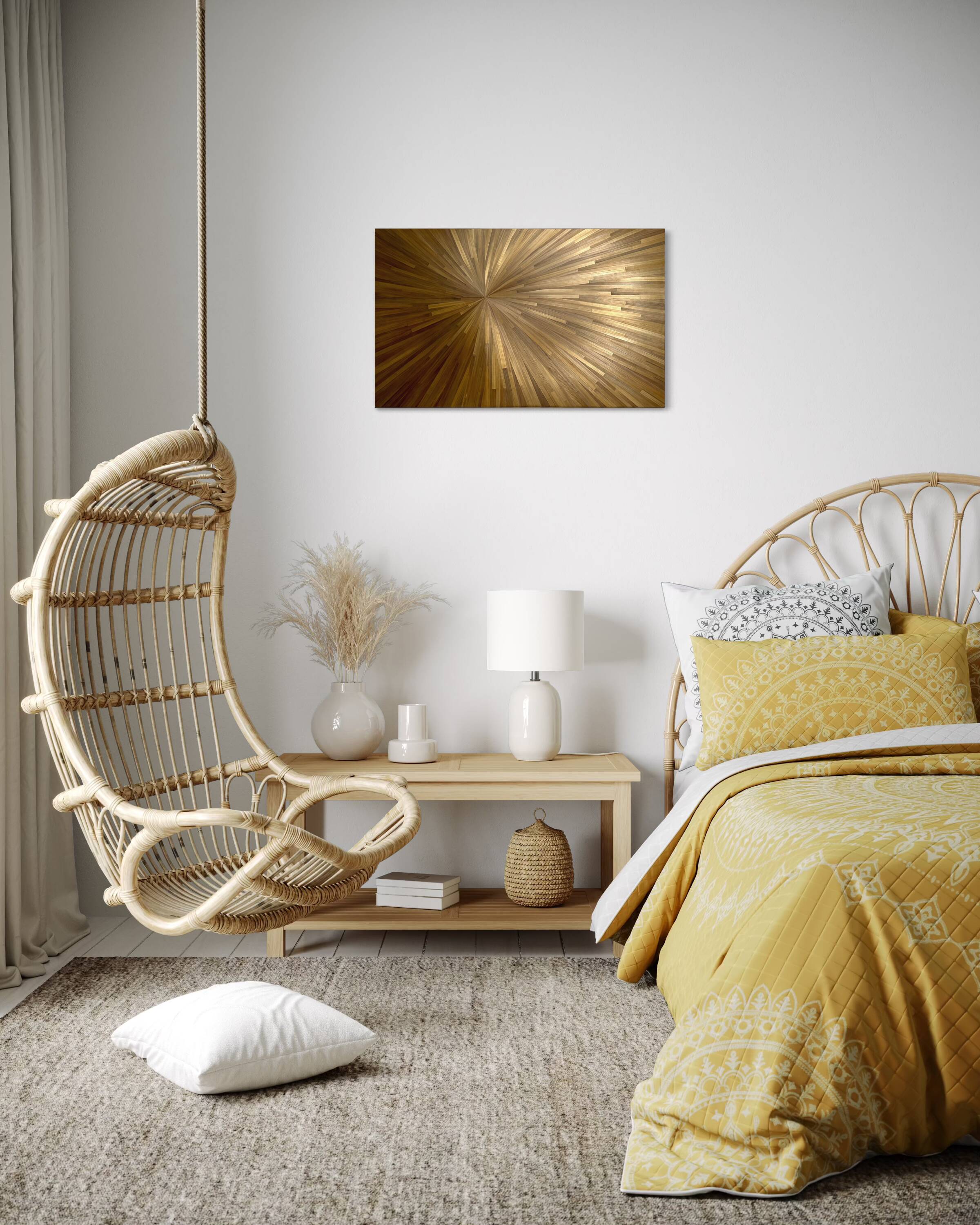 Bronze sun painting