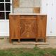 Art Deco sideboard in solid walnut and veneer – pink marble top