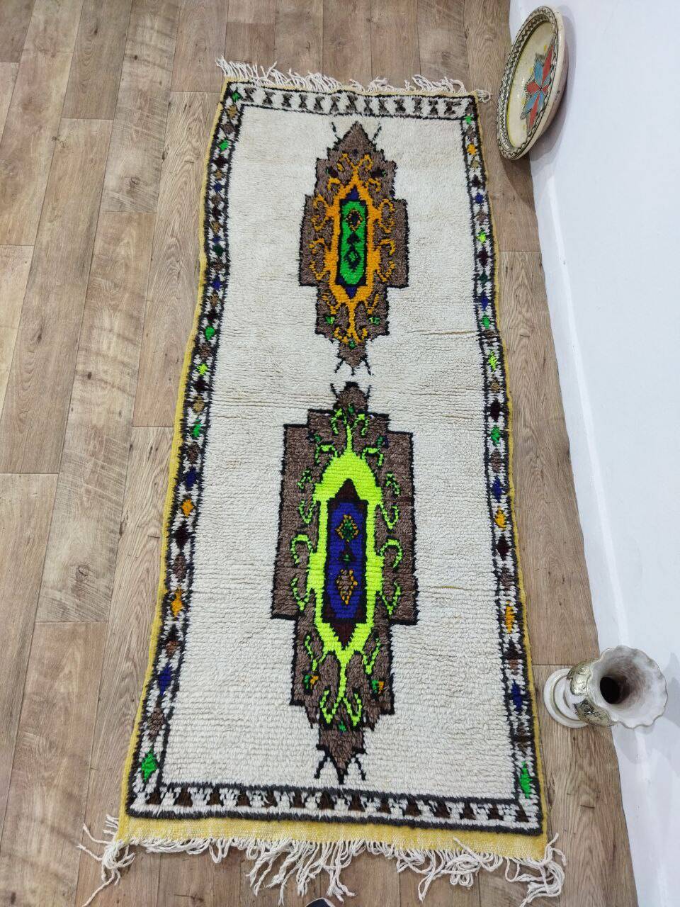 Handcrafted Moroccan Berber Rug 217 X 88