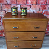 Ancienne commode scandinave placage chêne