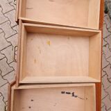 School desk in formica, wood and vintage metal - children's desk