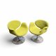 Little Tulip armchair by Pierre Paulin for Artifort in green fabric.