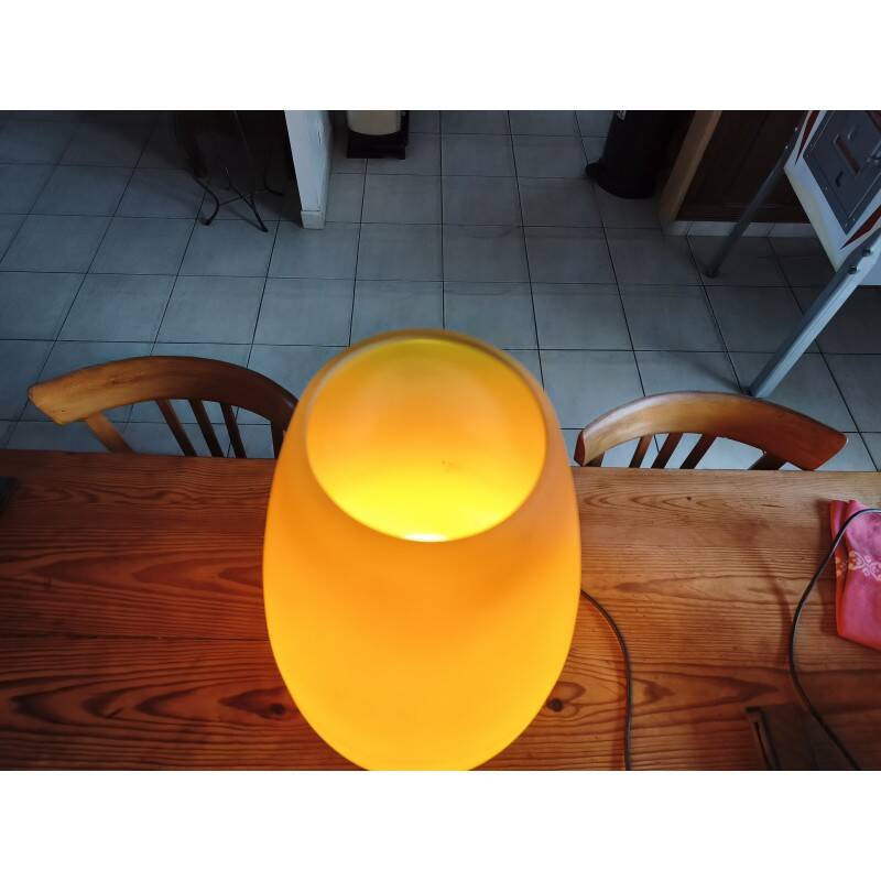 Lampe opaline saumon année 60