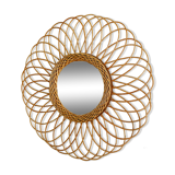 Vintage rattan mirror
