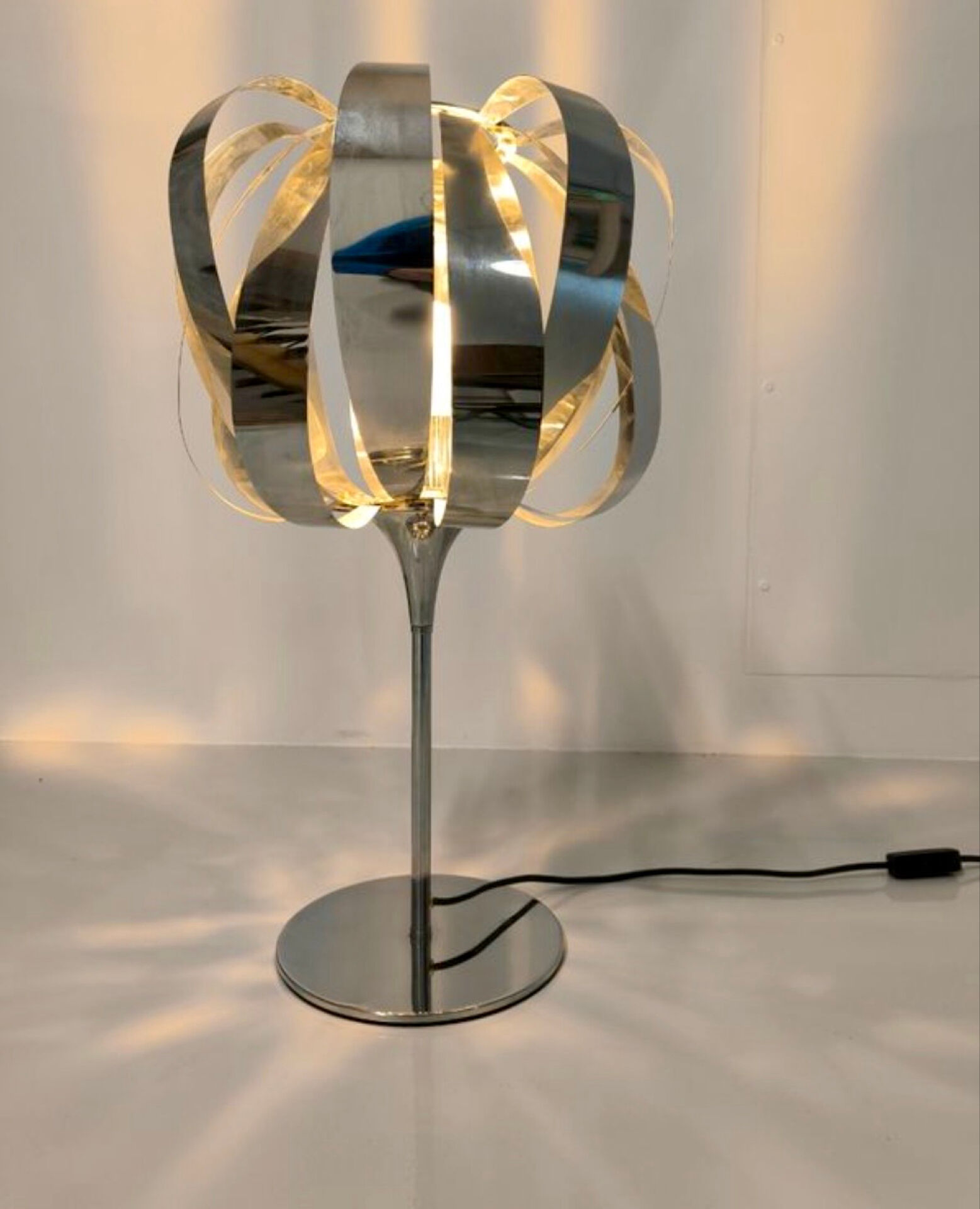 Chrome lamp "Eres" – Seylumière, France, 1970s