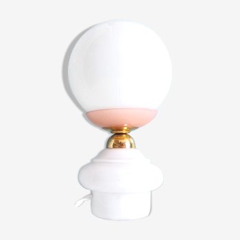 Vintage table lamp - opal and opaline