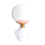 Lampe à poser vintage - opale et opaline
