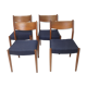 Set de 4 chaises en teck Cees Braakman pour Pastoe 1960.