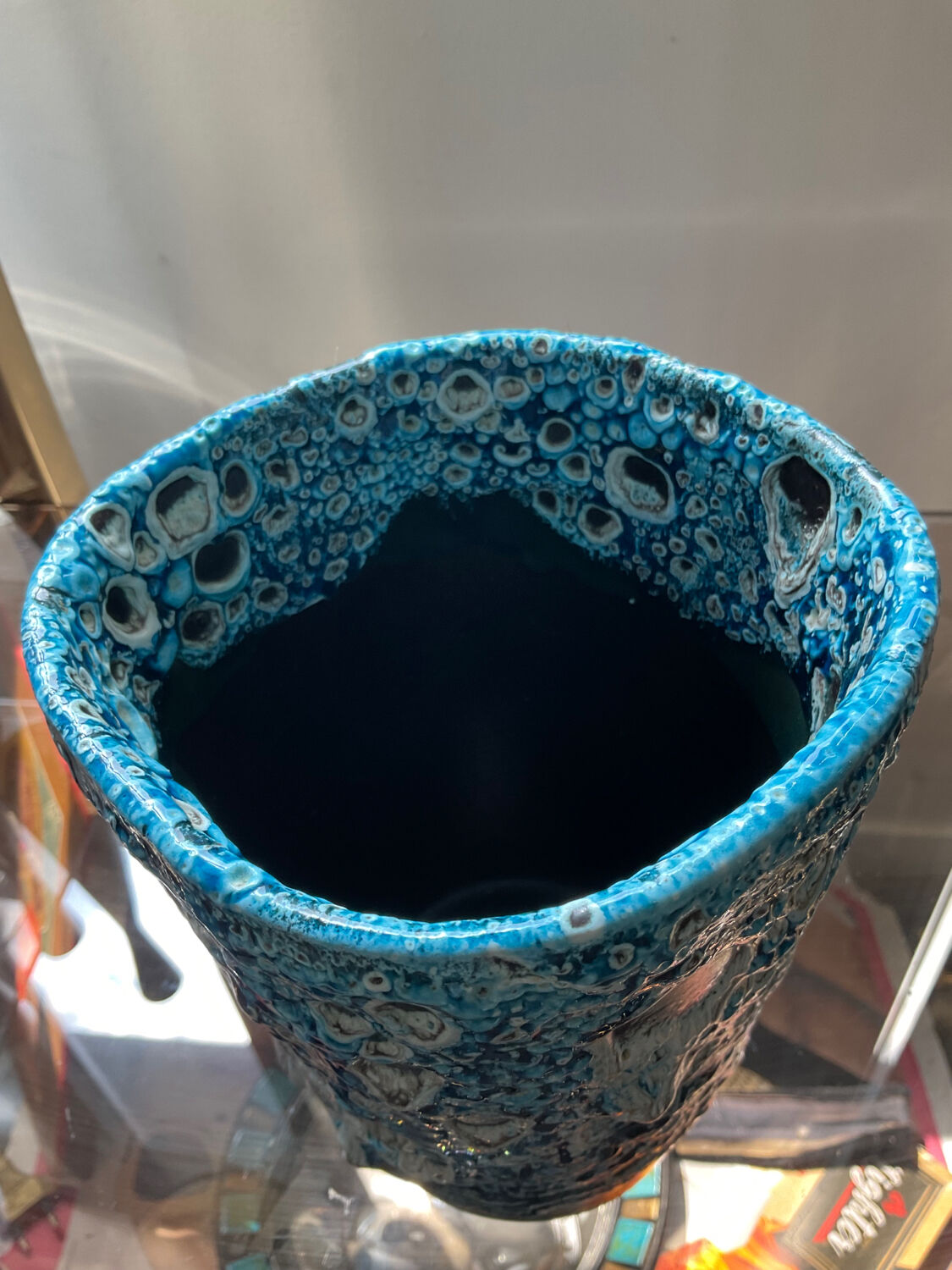 Vintage ceramic pot cache Fat Lava 60s