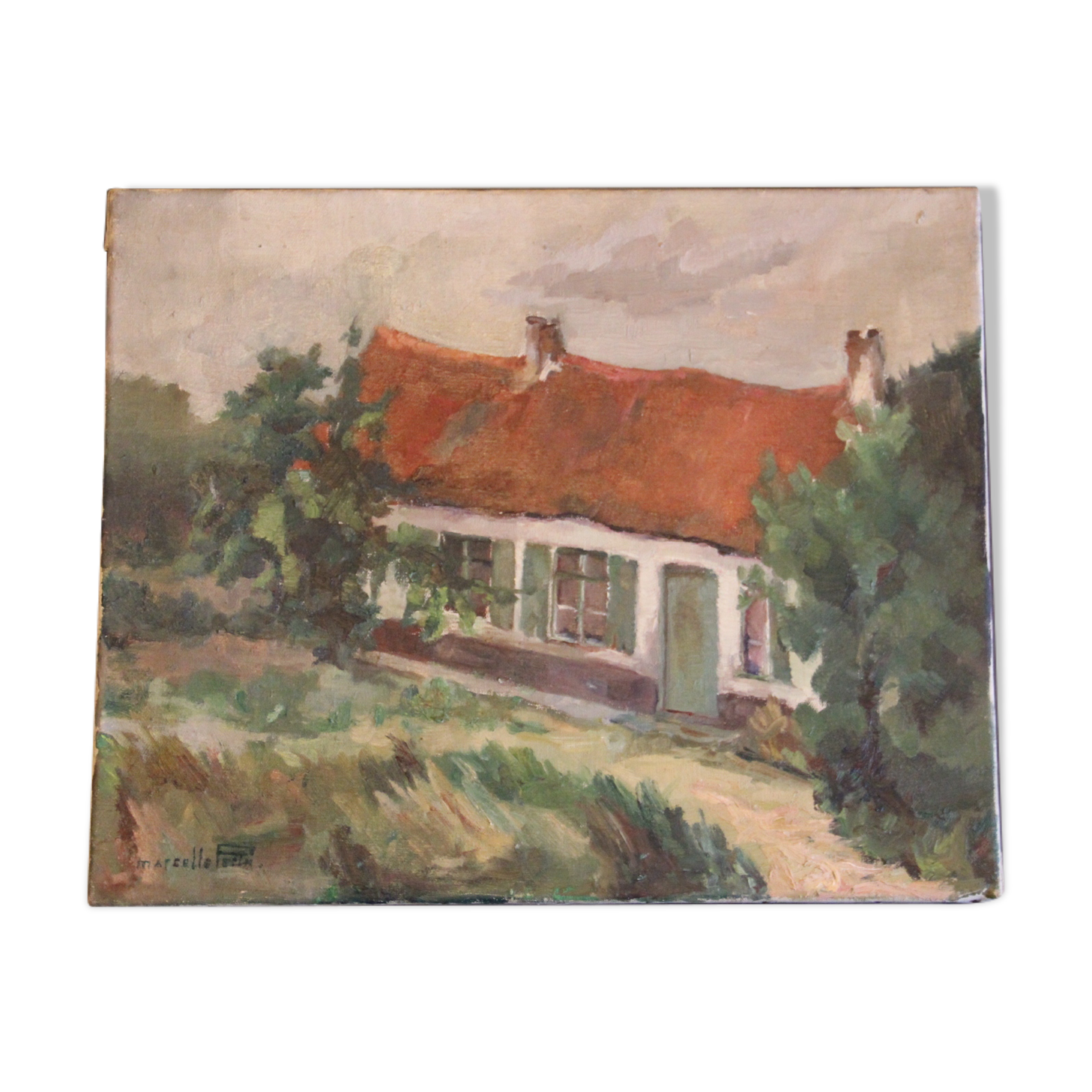 Country painting oil on canvas XX°