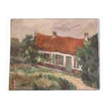 Country painting oil on canvas XX°