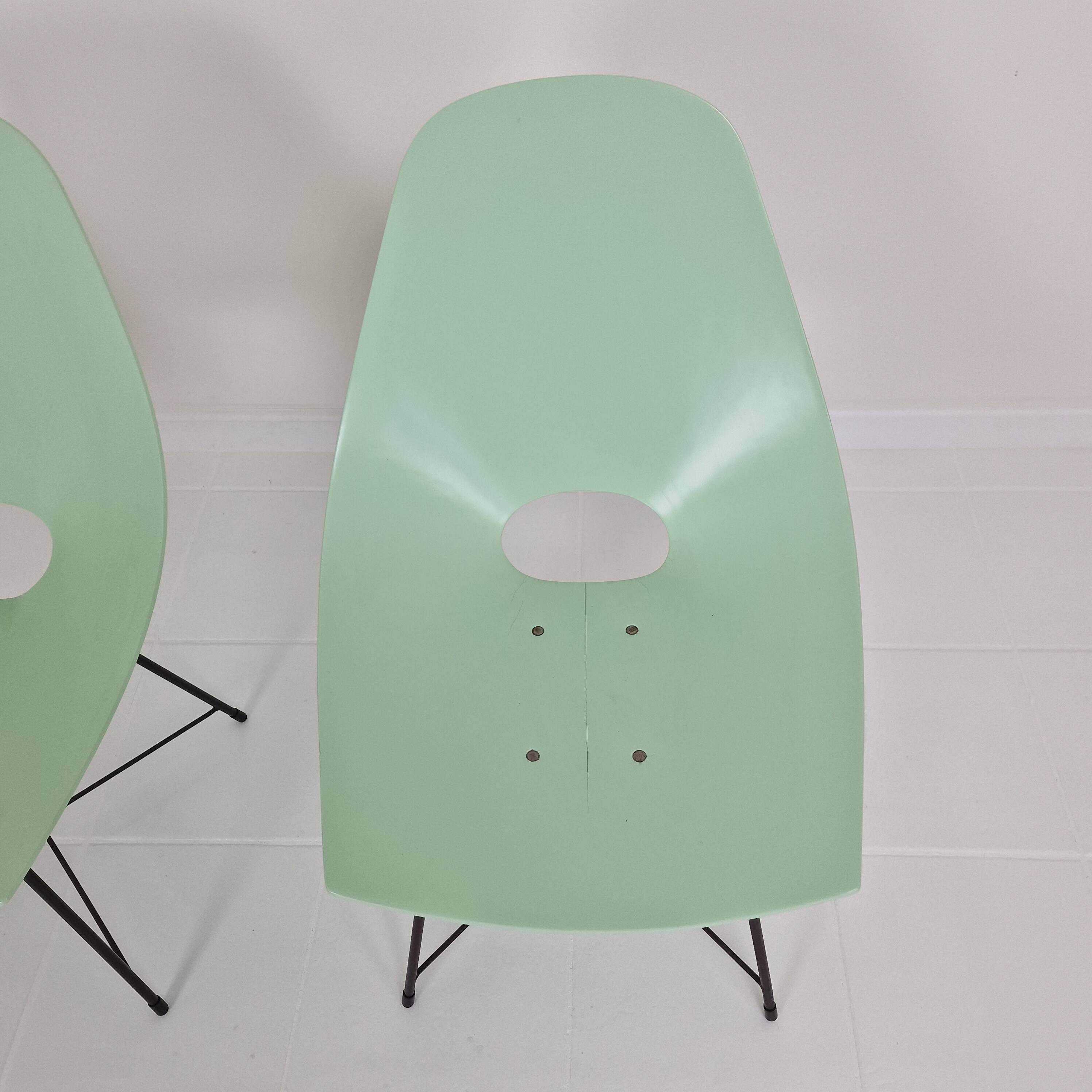Pair of Augusto Bozzi Chairs for Saporiti, Italy 1950's