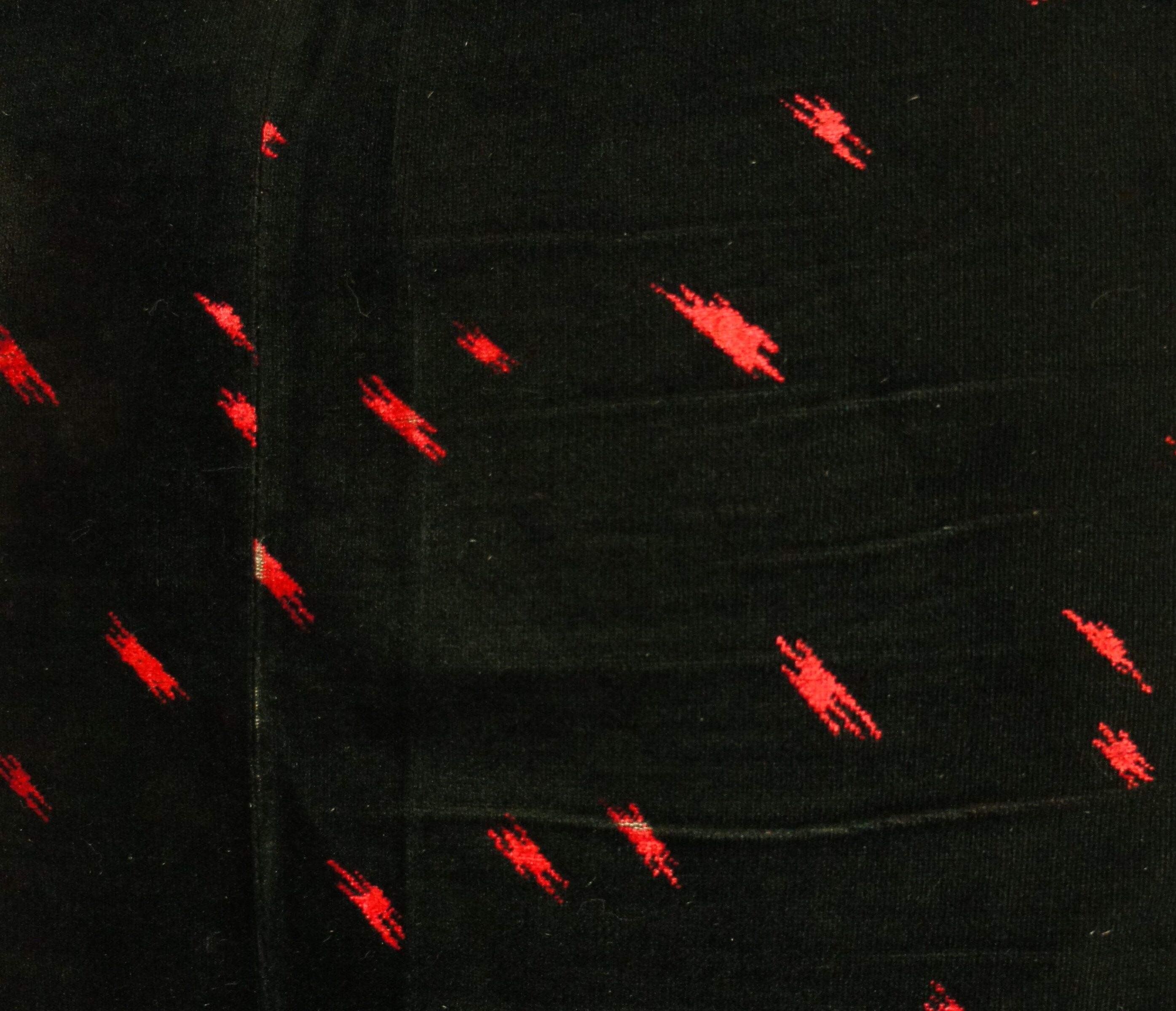 Convertible sofa in black velvet, 80s