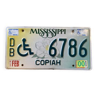 Mississippi plate DB 6786