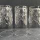 3 large Saint Louis Sammy service glasses stamped