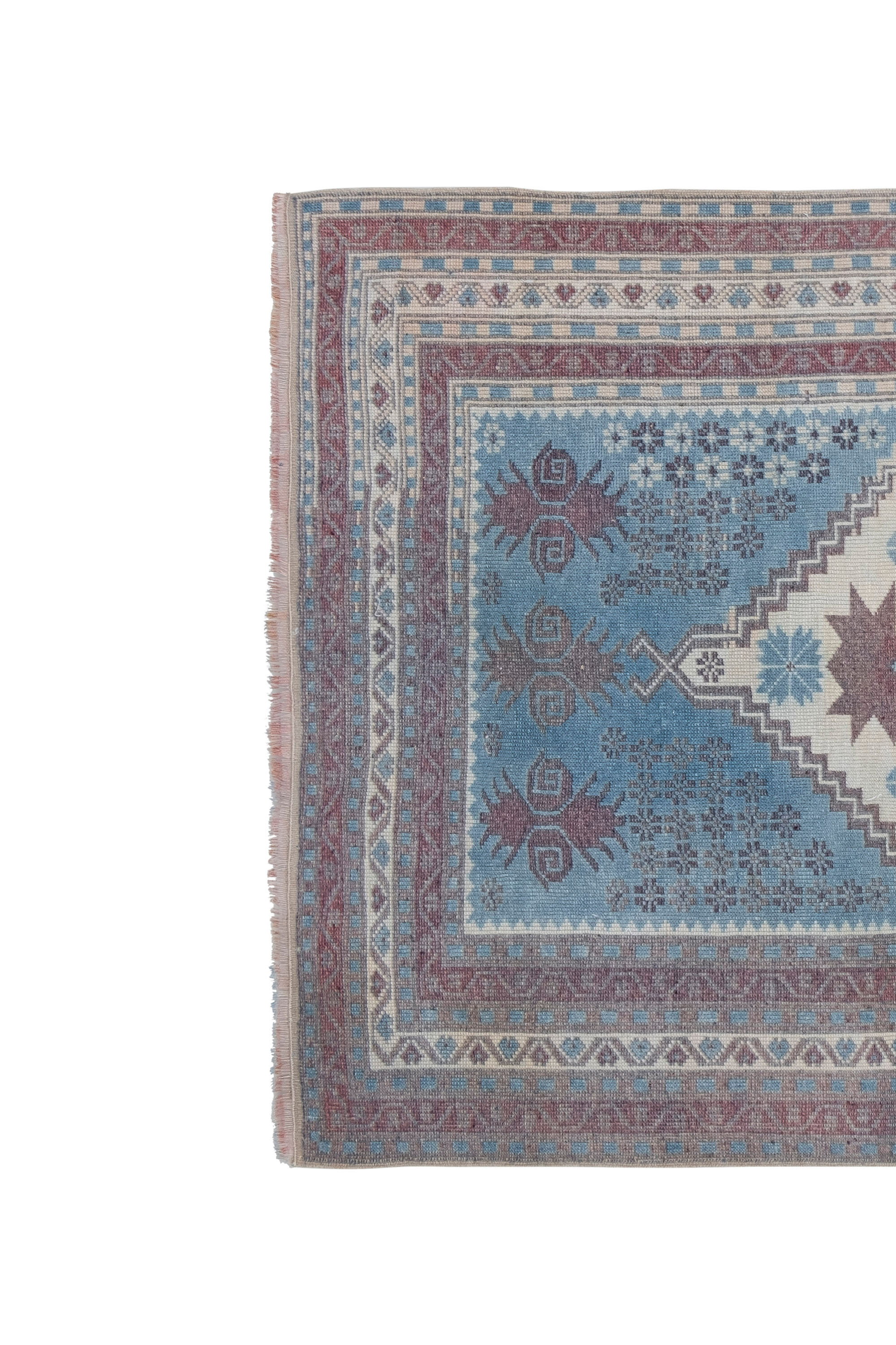 Vintage faded turkish oushak rug 103 x 190 cm