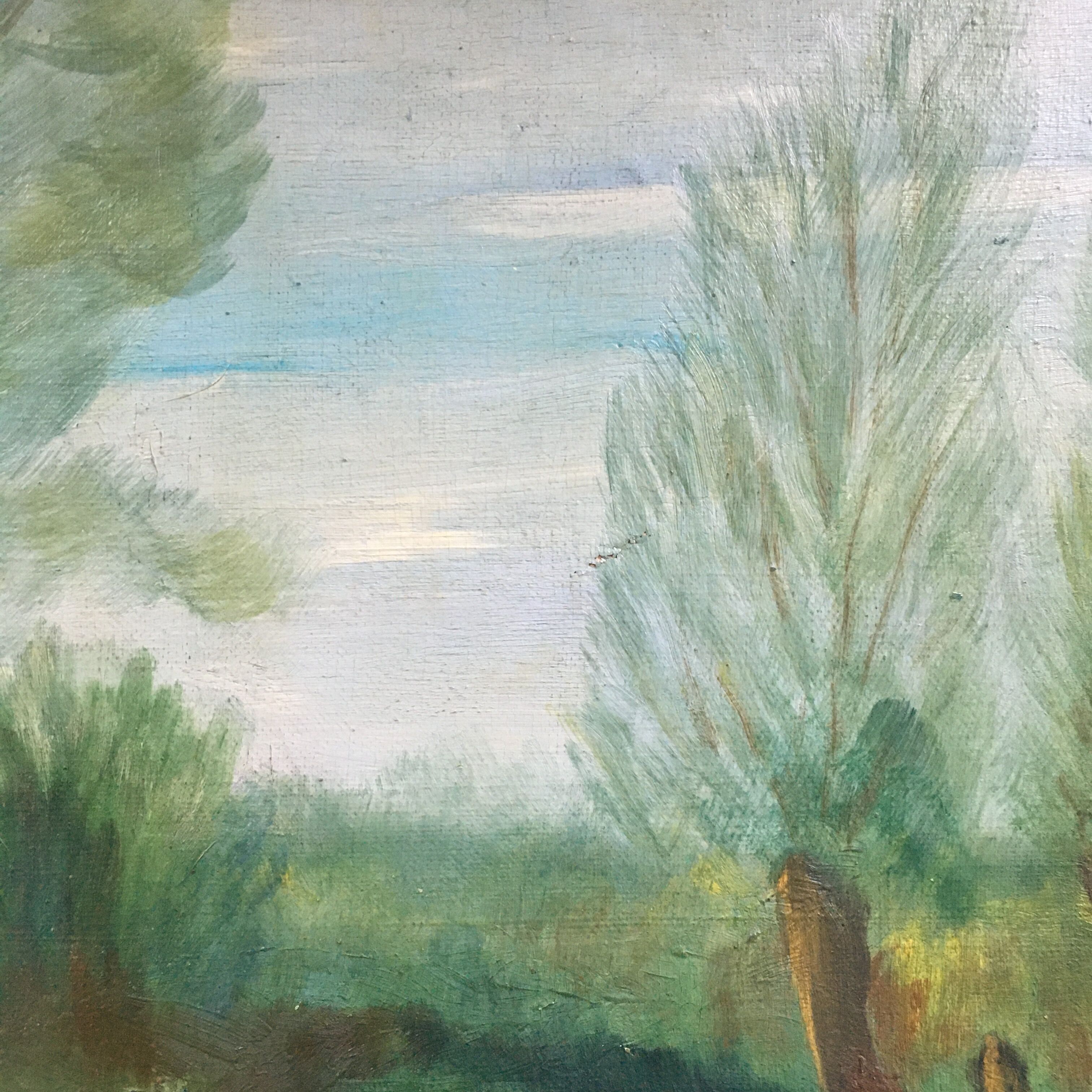 Green countryside landscape board