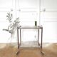 Dessert golden brass bar and glass