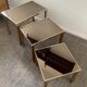 Series of 3 Belgo Chrom trundle tables from the 70s