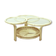 German rattan & glass coffee table by Flechtatelier Schütz - 1970s