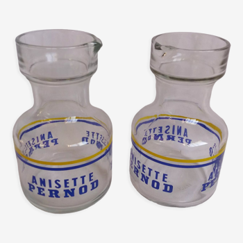 Lot de deux carafes Anisette Pernod