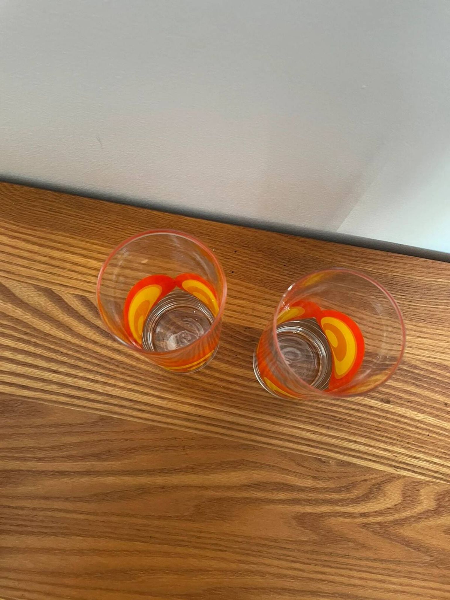 Seventies vintage lemonade water glasses