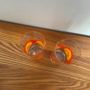 Seventies vintage lemonade water glasses