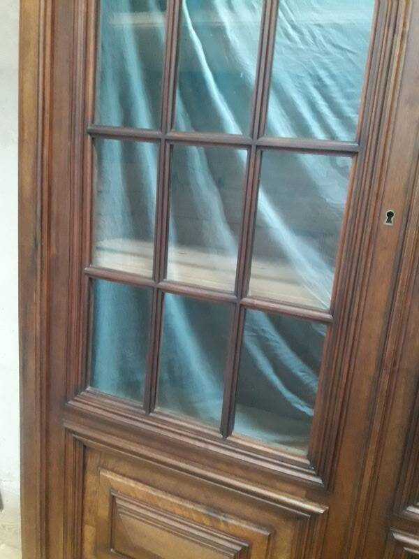 Walnut display cabinet 19th century H234cm