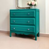 Commode art déco vert émeraude