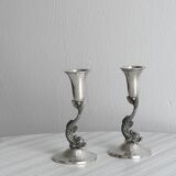 Pair of small antique candlesticks