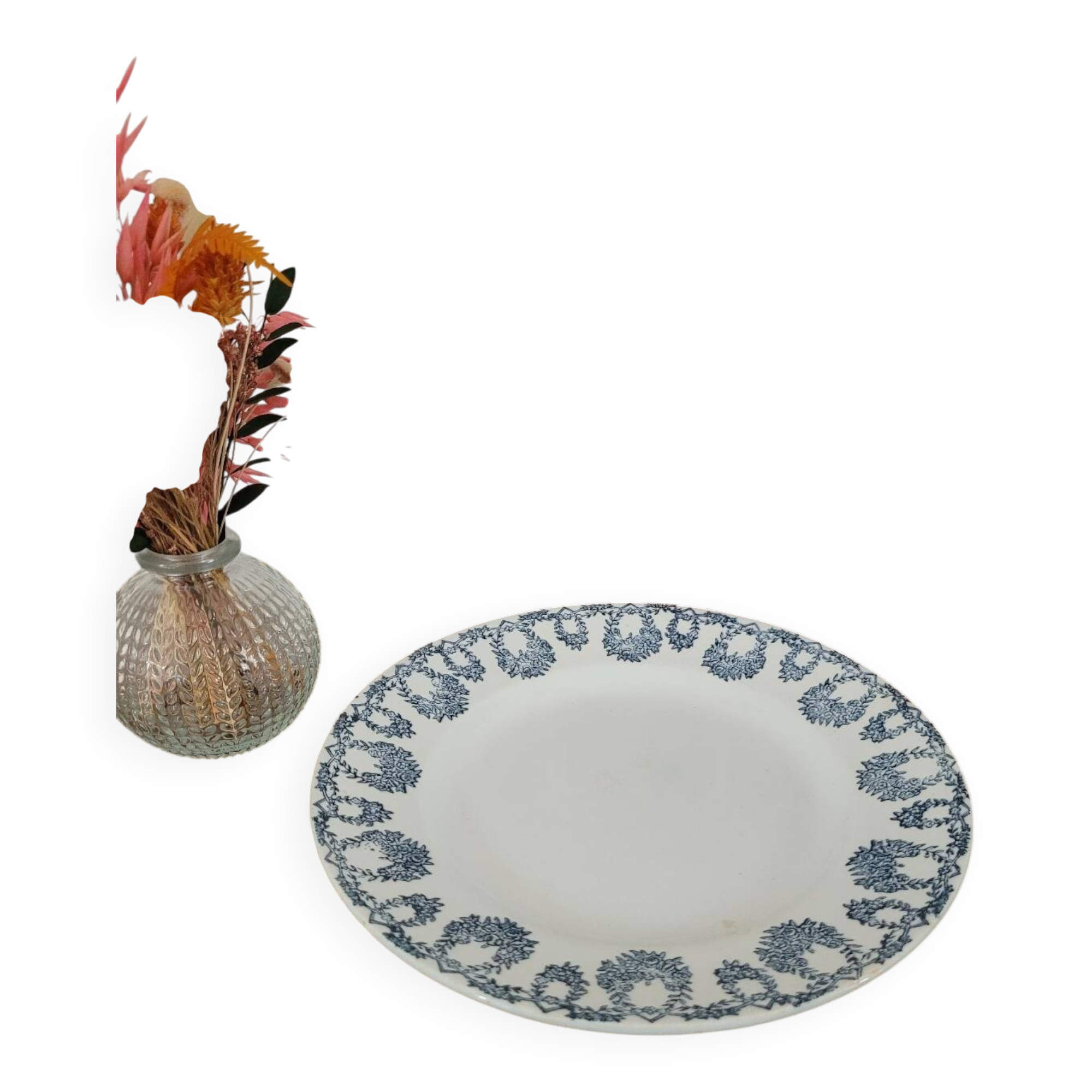 Assiette plate Terre de fer Colbert